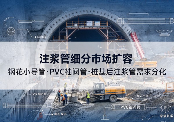 涿鹿注浆管细分市场扩容，隧道钢花小导管、PVC 袖阀管、桩基后注浆管需求分化